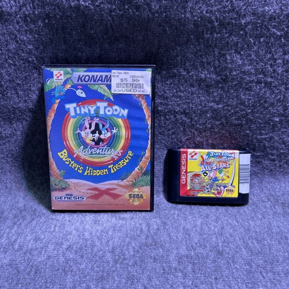 Tiny Toon Adventures: Buster's Hidden Treasure (Sega Genesis, 1993) CIB TESTED‎